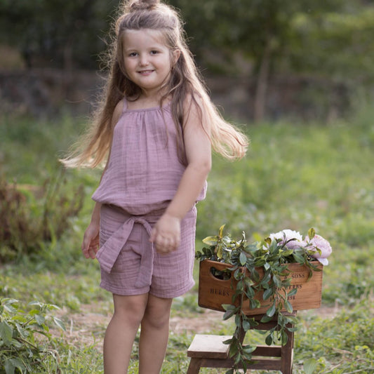 OrganicEra Biologische blouse met ruches, Dusty Rose