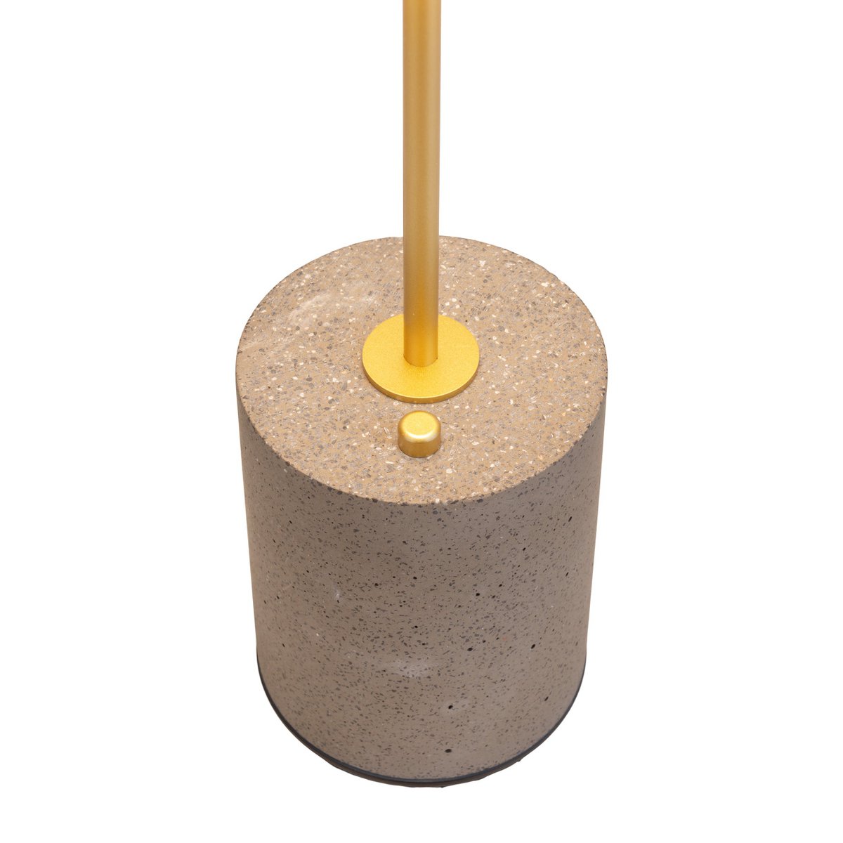 Batterijlamp "seta" zwart 30 cm hoog gemaakt van metaal en beton, met een stevig gebouwd -in LED