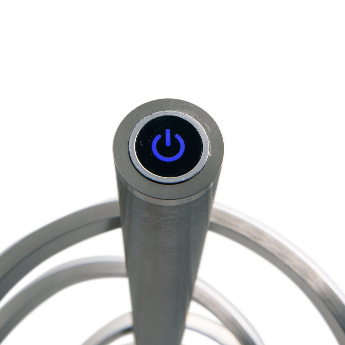 LED staande lamp "Belleza", moderne vloerlamp gemaakt van metaal en plastic in nikkel mat en wit, met stevig ingebouwde LED's, 140 hoog, verlichting voor woonkamer, eetkamer, slaapkamer of kantoor.