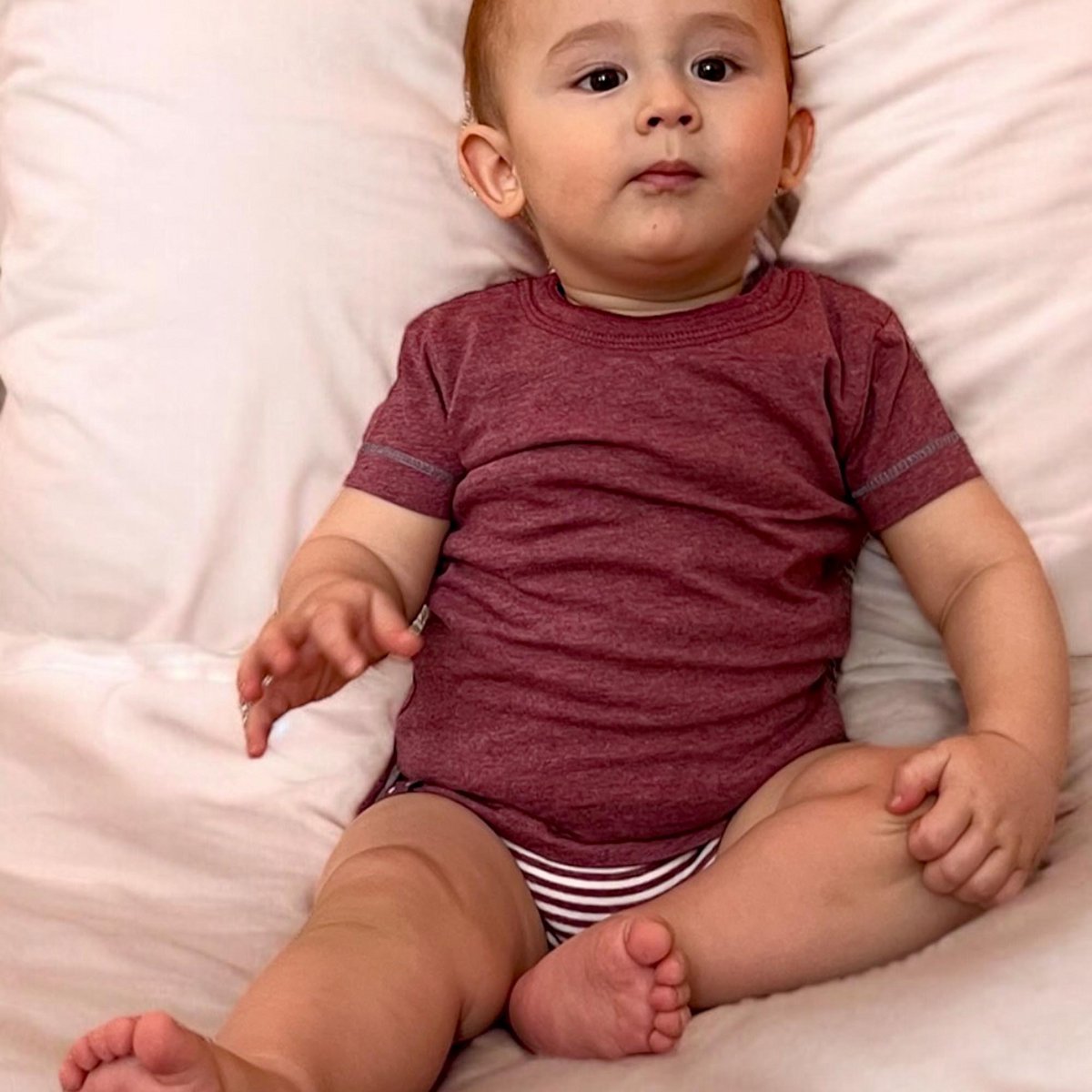 OrganicEra Organic Baby S/S T-shirt body, bordeaux
