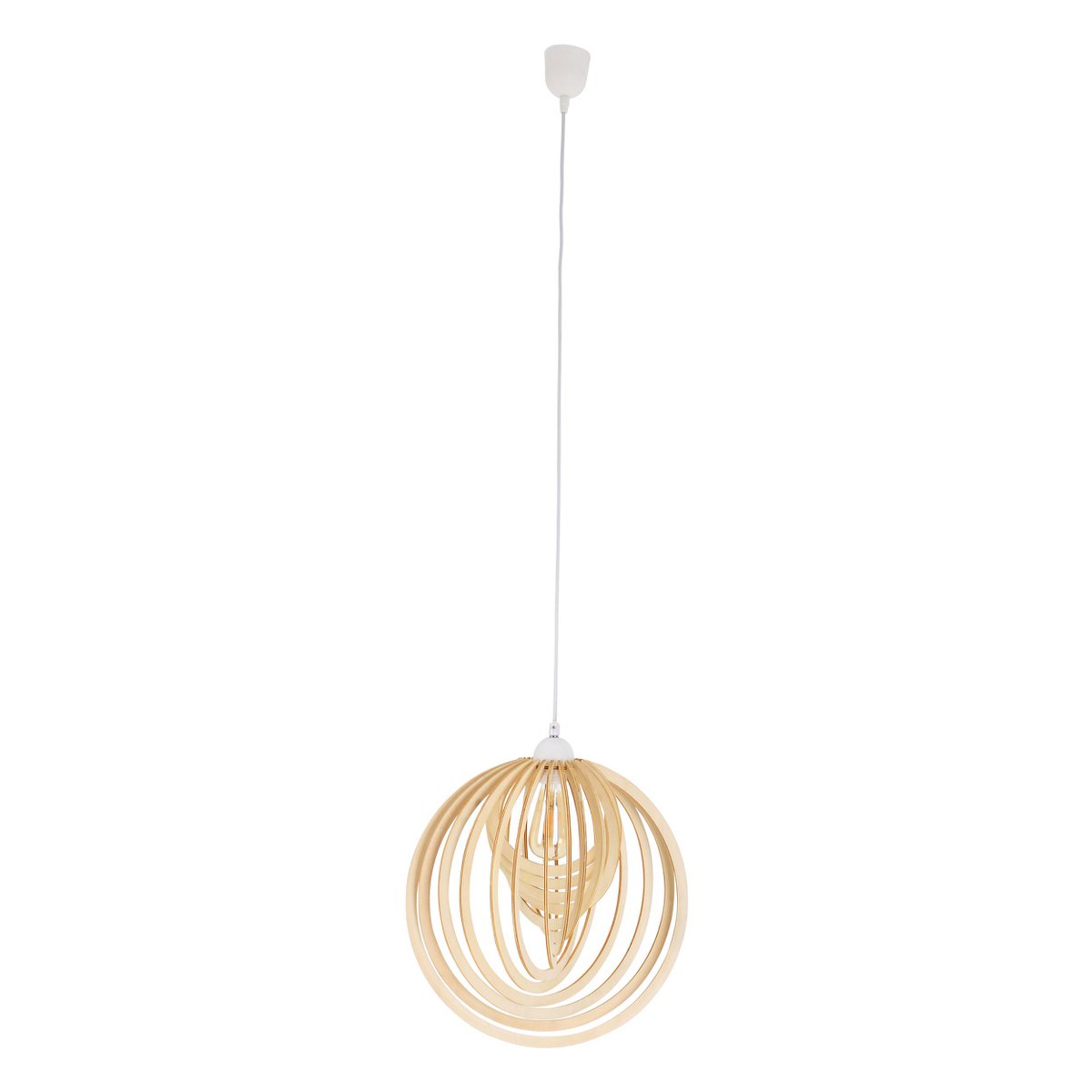 Hanger lamp "Armella" Ø 40 cm, 1x E27 (niet inbegrepen) gemaakt van hout en plastic, voor eetkamers, woonkamer, kantoor, kinderkamer