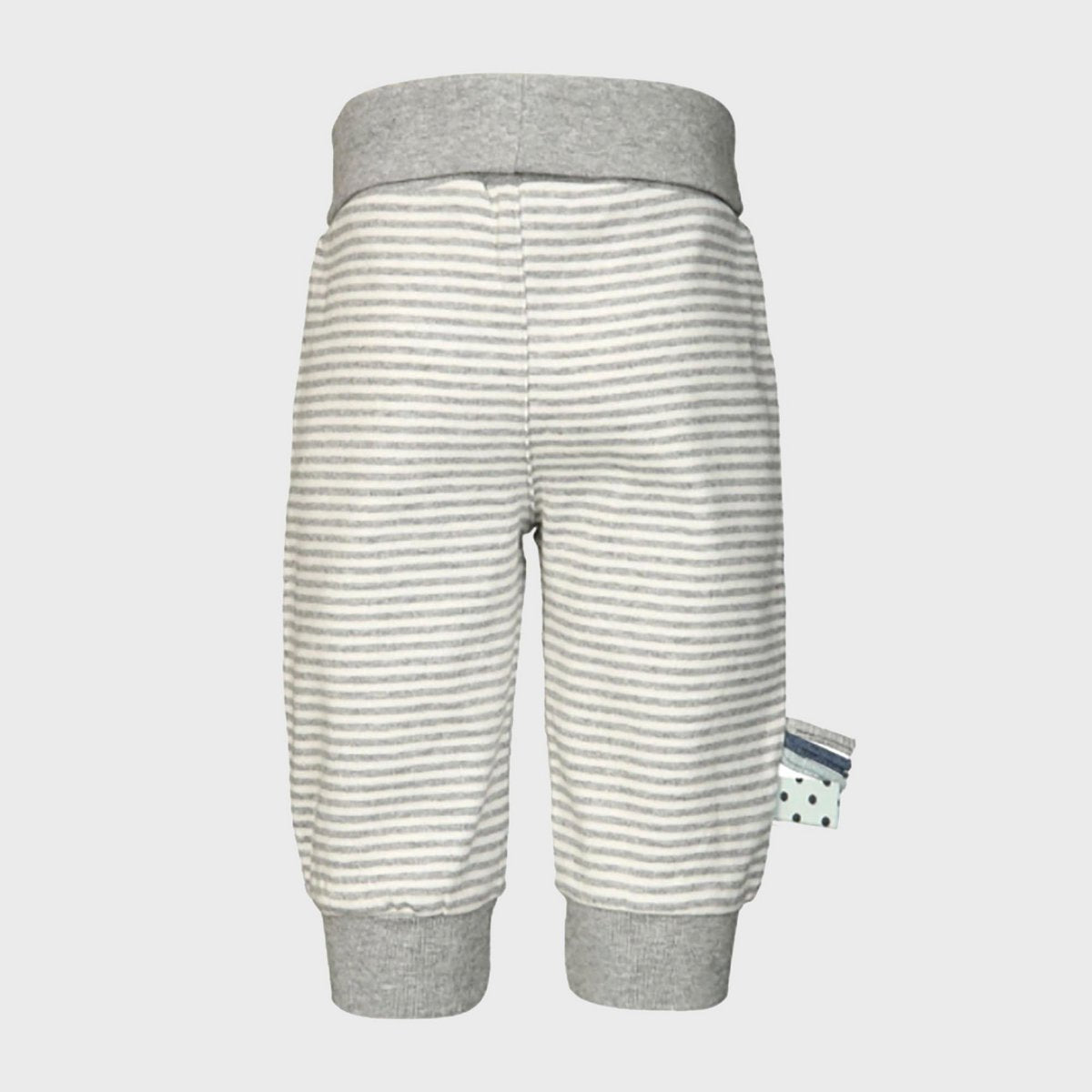 OrganicEra Biologisch babybroekje met elastische band, grijs gestreept