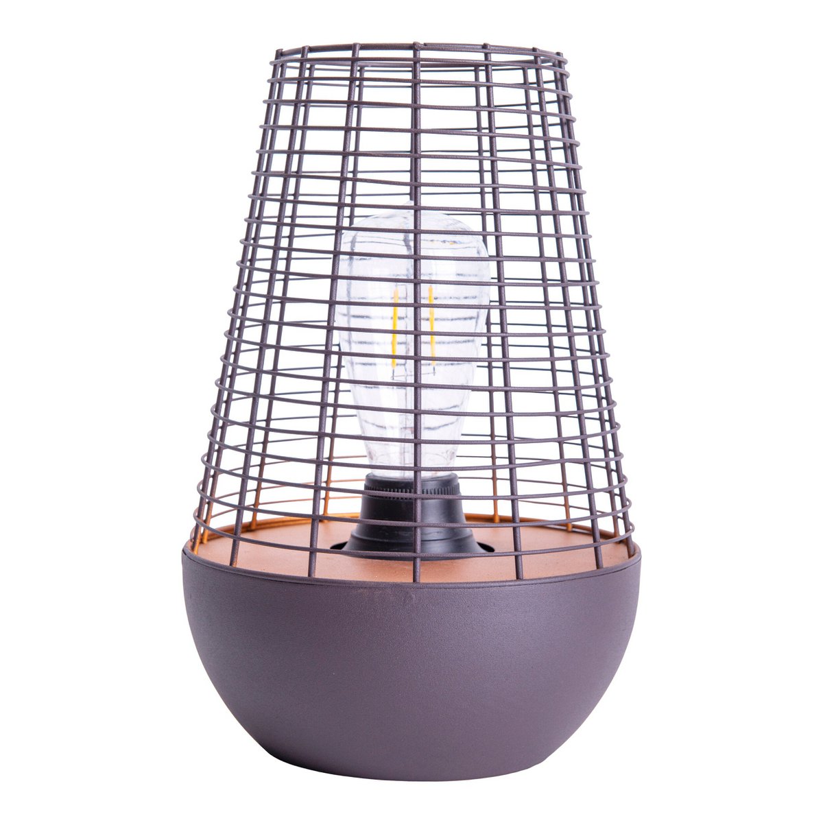 LED Decol Light 27 cm hoog, gemaakt van metaal in zwart, stevig gebouwd -in LED, decoratie voor buiten