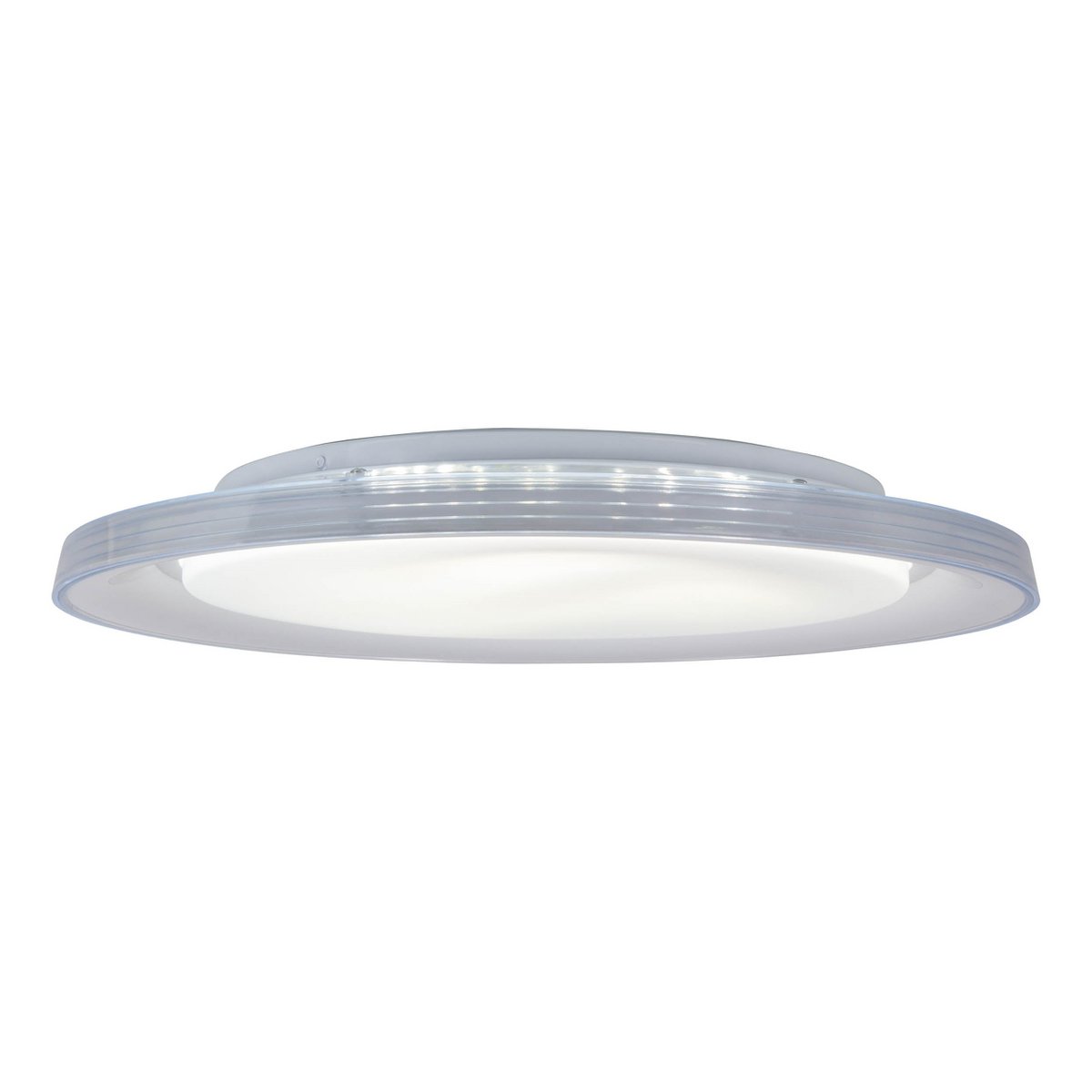 LED-plafondlicht "Claire" Ø 50,5 cm, 7,5 cm hoog, metaal en plastic in wit, geïntegreerde LED, 1600 lm, dimable, CCT-functie, 3000-5000 K, nachtlichtfunctie