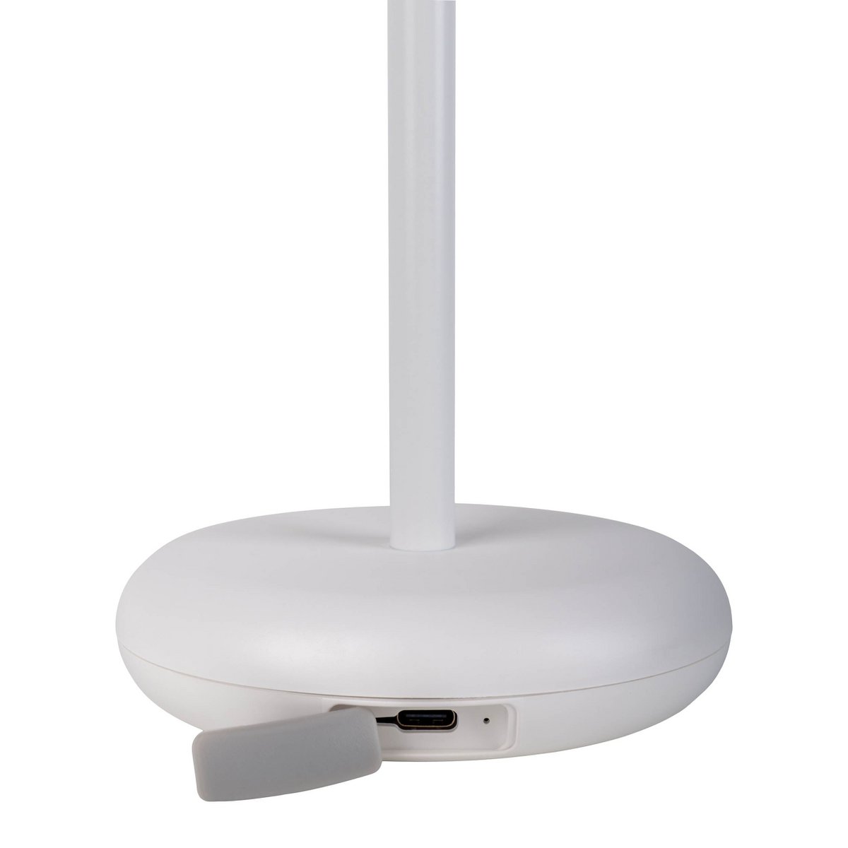 Noteloze tabletlicht "PASI" voor buiten en binnen, gemaakt van metaal en plastic in wit, dimbaar, met aanraking en geheugenfunctie, ca. 26 cm hoog