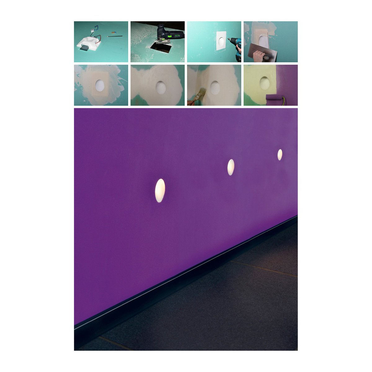 LED gebouwd -op plek