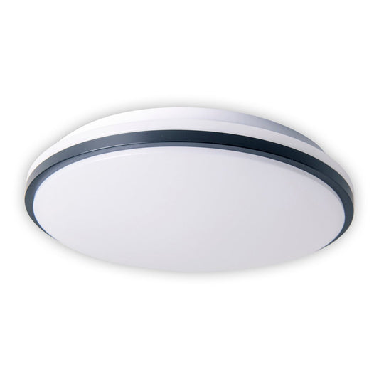 LED -plafondlamp "Irvine", metalen plafondlamp, wit, wit, met stevig ingebouwde LED's, voor eetkamer, woonkamer, hal of kantoor, Ø30,5 cm