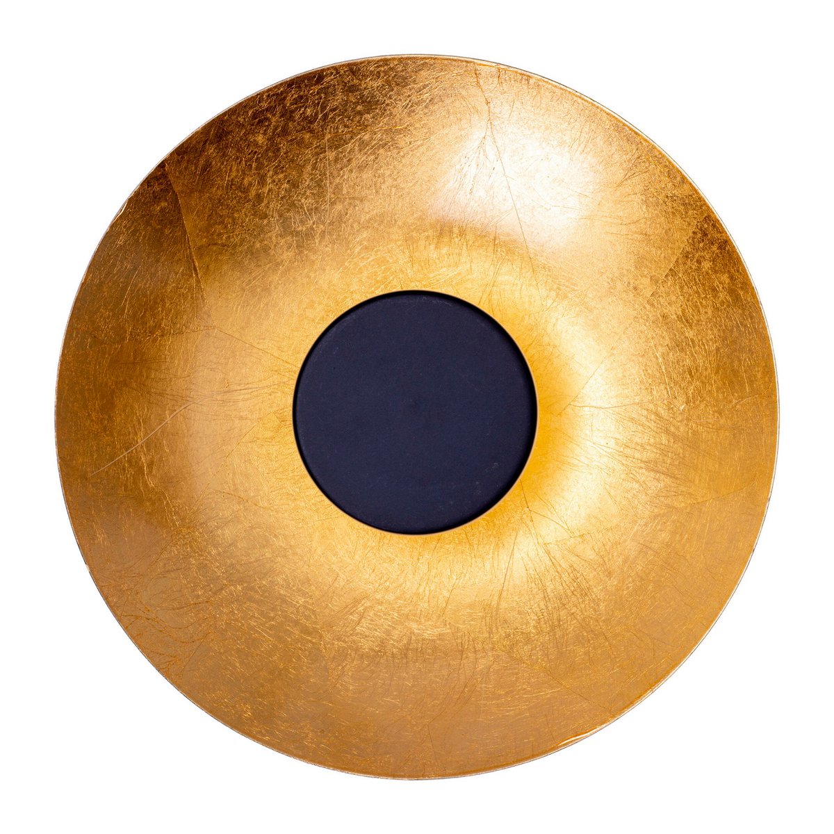 LED -plafondlamp "Firenze" metalen plafondlamp in zwart en goud, stevig geïnstalleerd, verlichting voor woonkamer, kantoor of de toegangsstang van 30 cm diameter