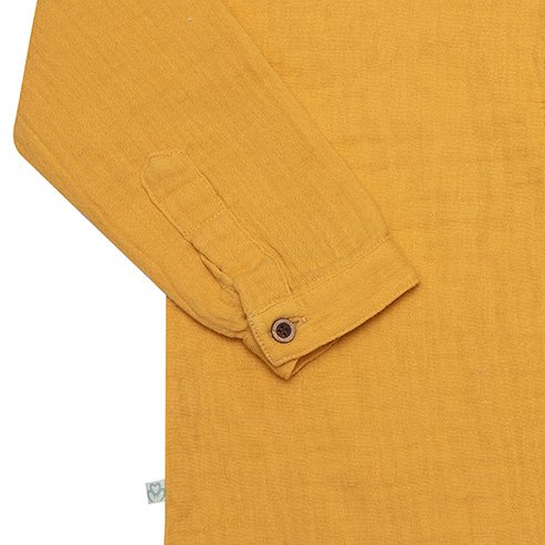 OrganicEra Biologisch mousseline babyshirt, mosterd