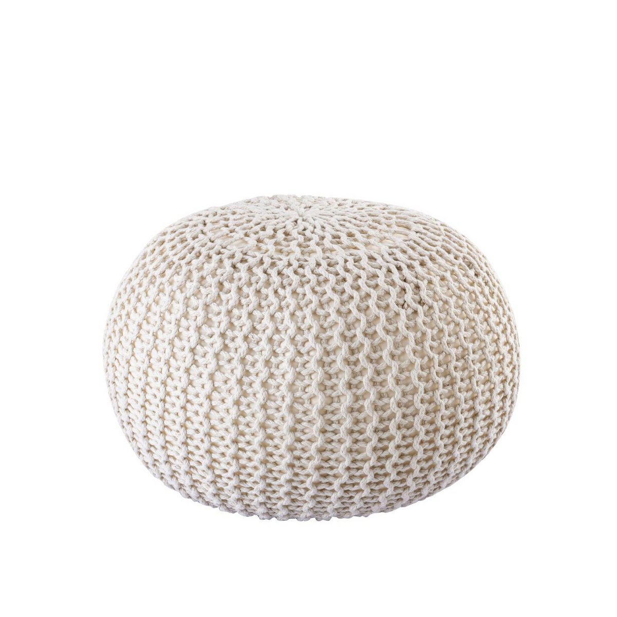 Pouf premium Ø45cm stoel kruk breien pouf in terras pool tuin duurzaam