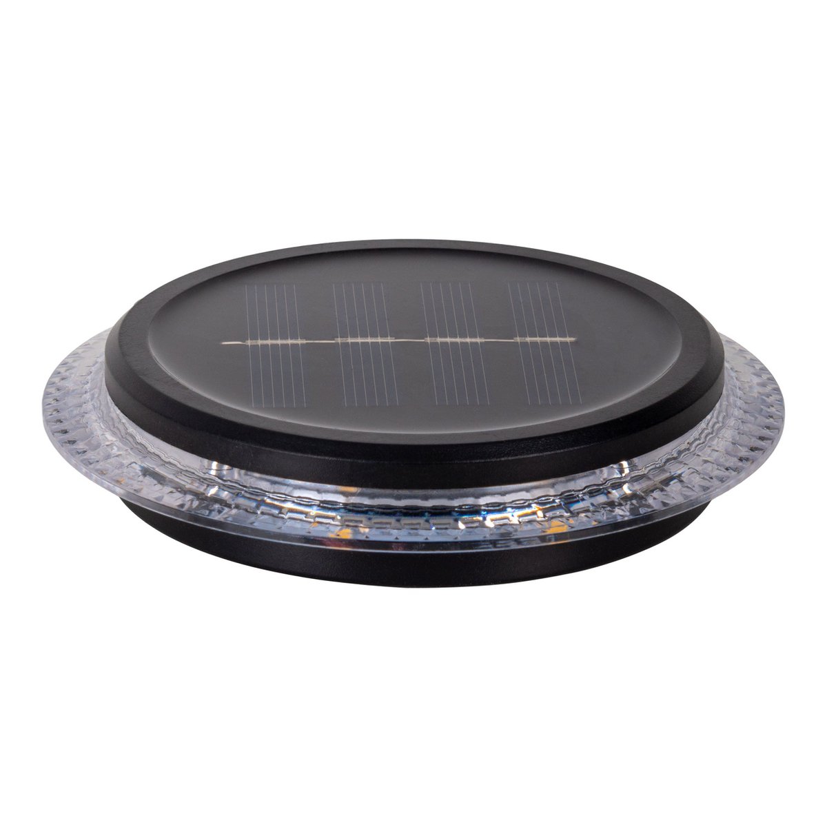 6 Set Solar-Boden-Sprießleucht Ø ca. 11,2 cm, zwart plastic, schemeringsensor, voor toegang, terras en paden