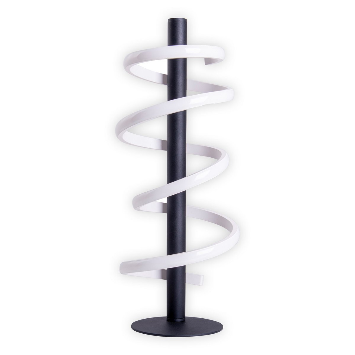 LED -tafellamp "Belleza", moderne metalen en plastic tafellamp in zwart en wit, met stevig gebouwd -in LED's, 50 cm hoog, verlichting voor woonkamer, eetkamer, slaapkamer of kantoor.