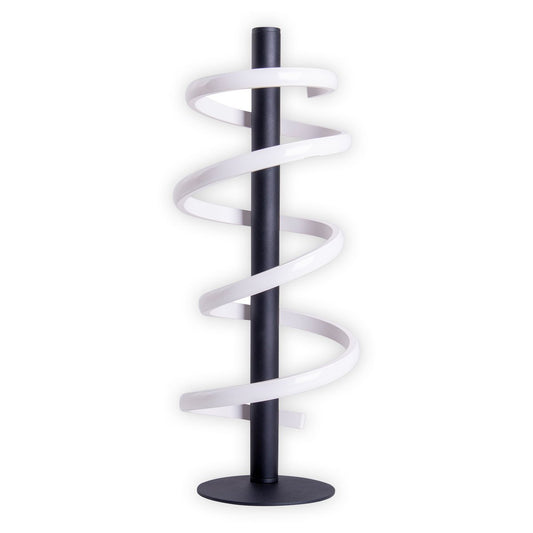 LED -tafellamp "Belleza", moderne metalen en plastic tafellamp in zwart en wit, met stevig gebouwd -in LED's, 50 cm hoog, verlichting voor woonkamer, eetkamer, slaapkamer of kantoor.
