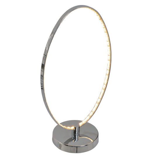 LED -tafellamp 44 cm, chroom -gekleurd metaal, geïntegreerde LED's.