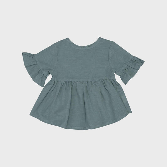 OrganicEra Babyblouse van biologische hennep, Era Blue