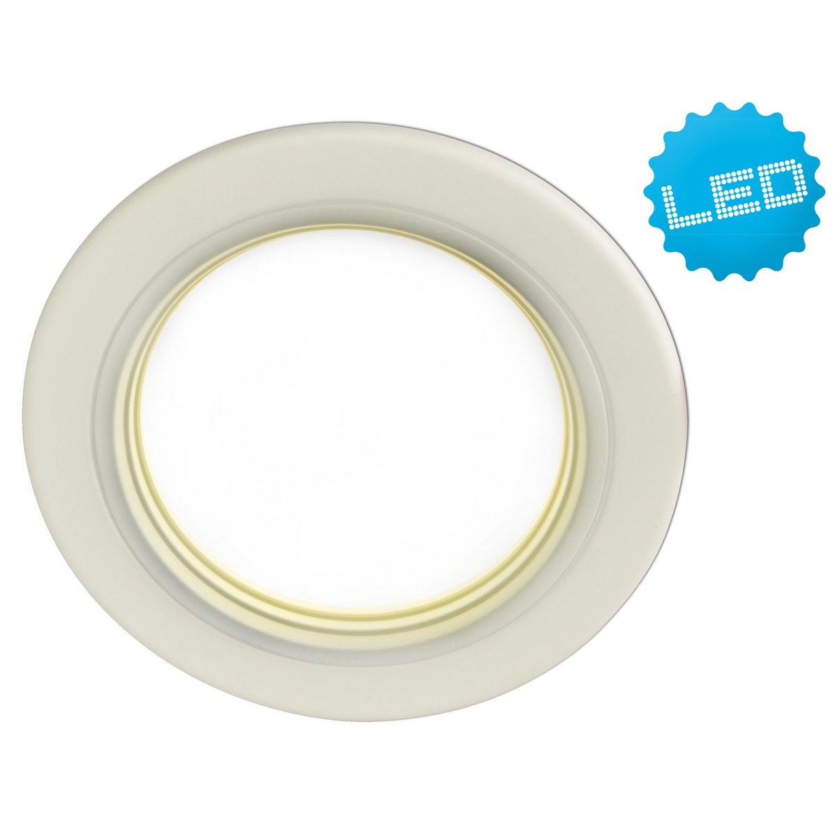 LED-plafondlamp "punt" Ø 17,5 cm, stevig ingebouwd LED met 15 watt, neutraal wit licht