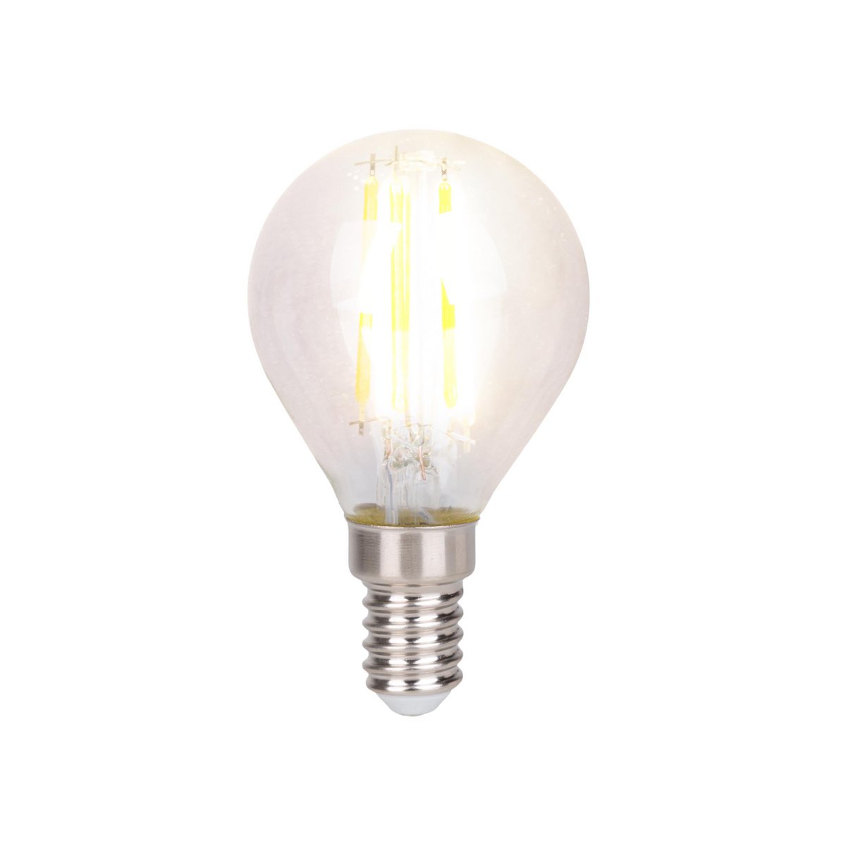 6-set LED-filamentlamp met E14 versie 4 watt, gemaakt van metaal en glas, helder