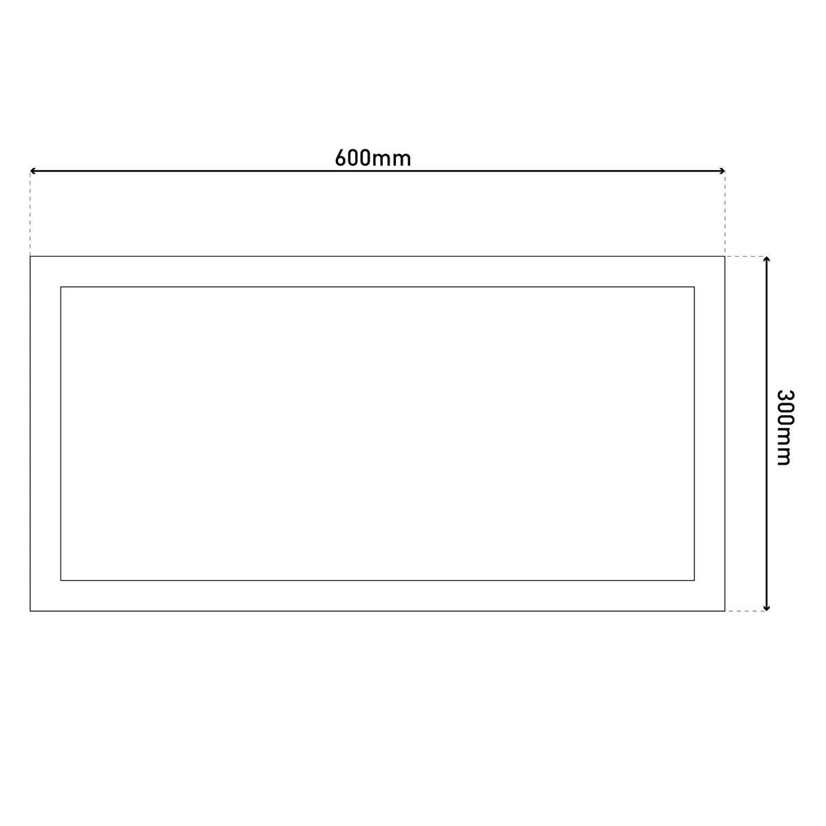 LED -assemblagepaneel "Sorriso", montagelamp gemaakt van metaal en plastic in wit met stevig ingebouwde LED's, 30 x 60 cm voor interieurs