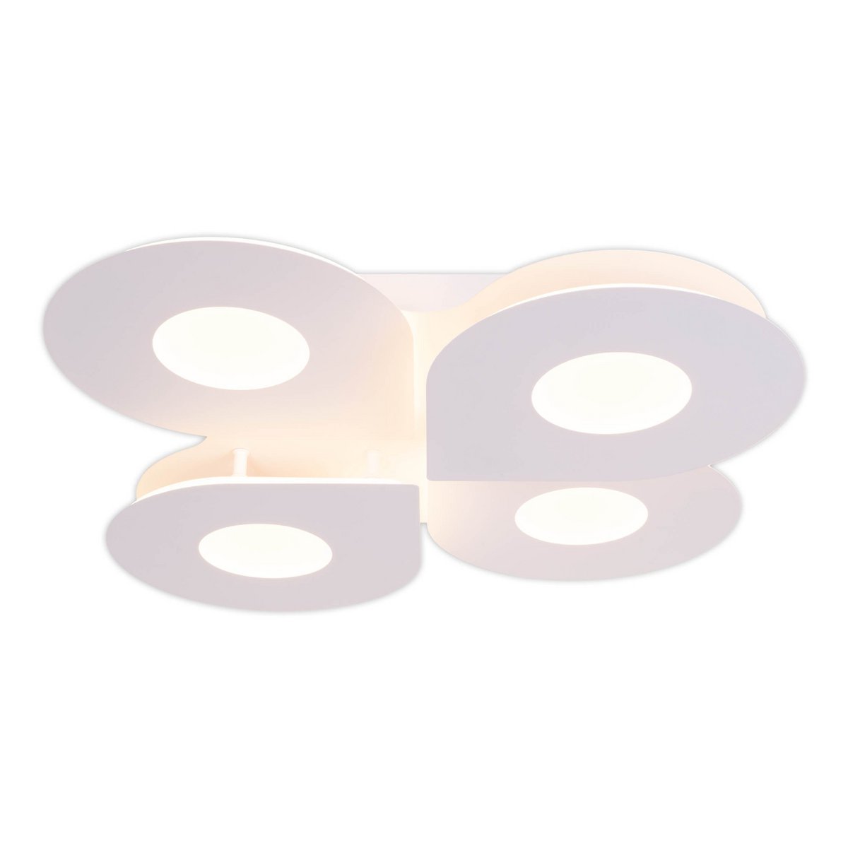 LED-plafondlamp "Smilla" wit, 50 x 50 cm, 8 cm, metaal en plastic, geïntegreerde LED's, 2400 lm, dimable, CCT-functie 3000-6.500 K, nachtlichtfunctie.