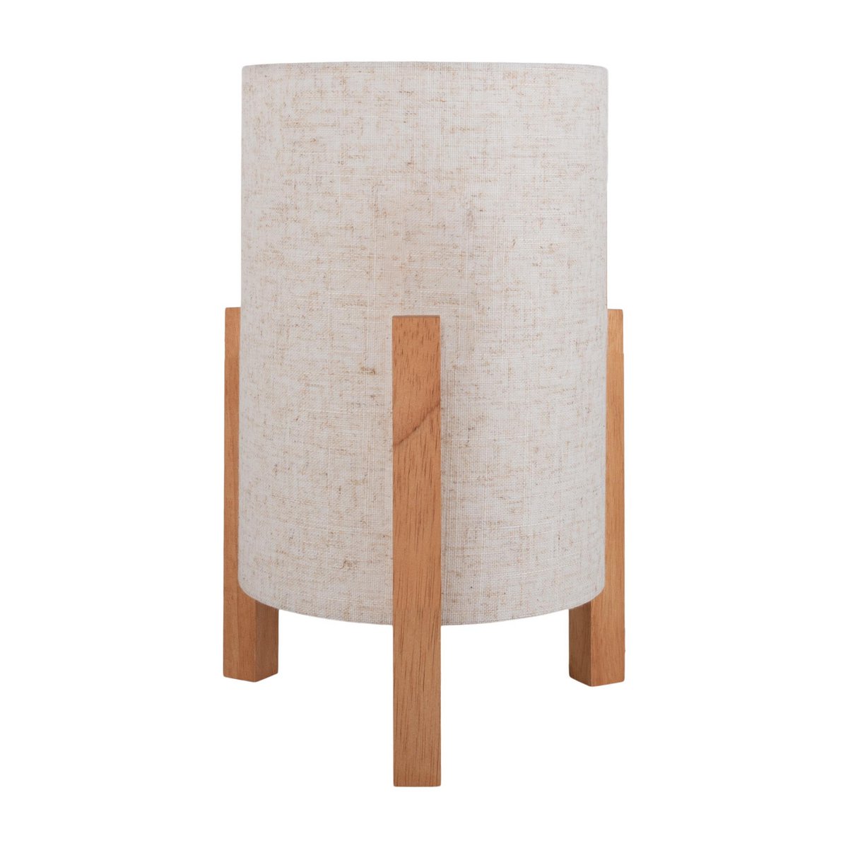 Tafellamp "Matilda" klassieke tafellamp met natuurlijk uiterlijk door hout en stofscherm, E27 -aansluiting, 32 cm hoog