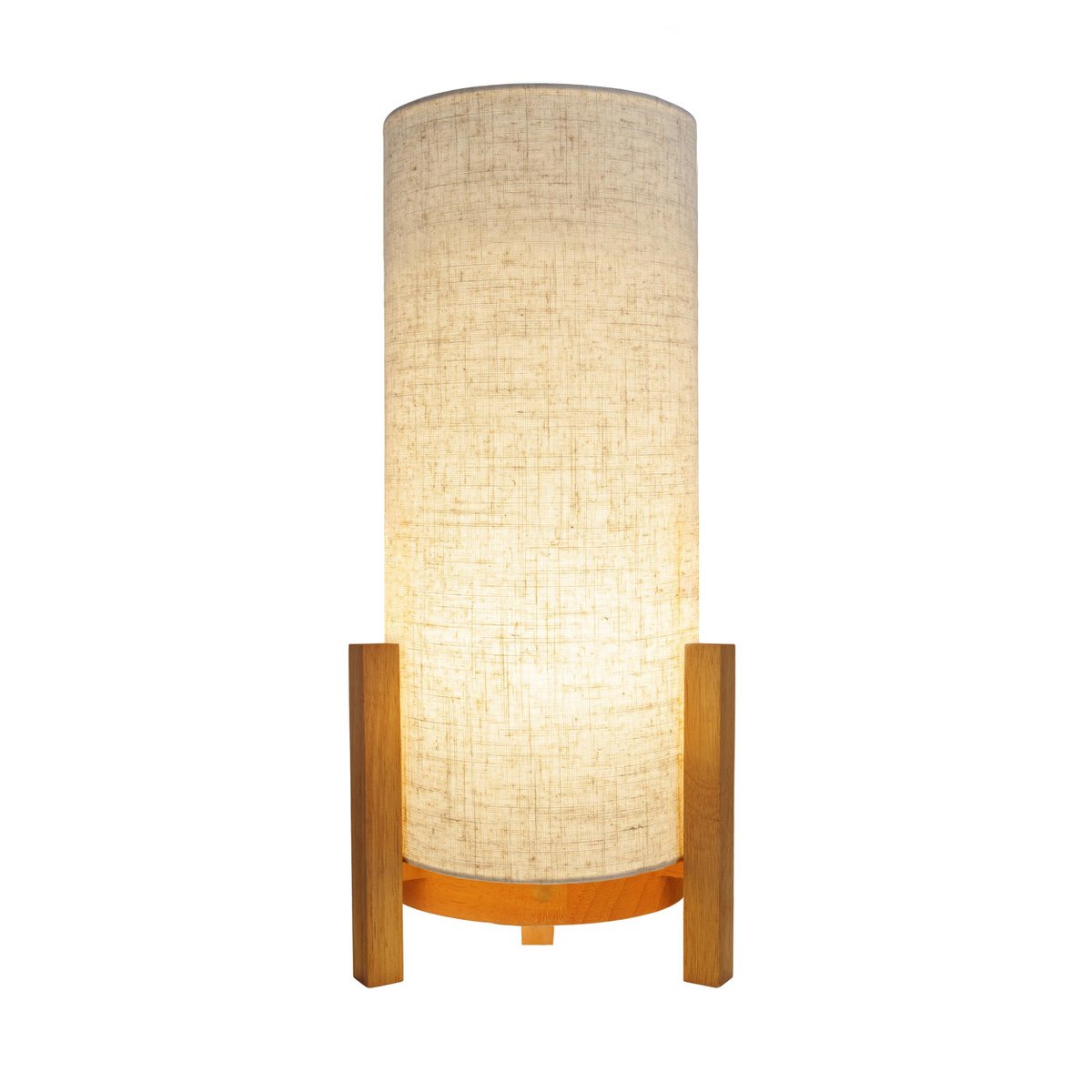 Ackitical Lamp "Madita" 48 cm hoog, in wit/natuur, met geïntegreerde LED, dimbaar met aanraaksensor