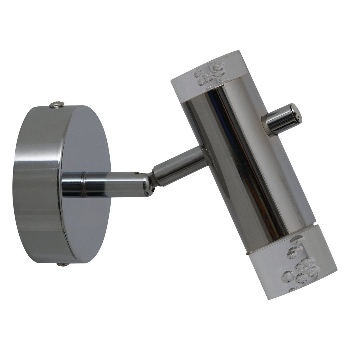 LED -plafondlicht "Garda" 15,5 cm lang, met geïntegreerde LED's, gemaakt van chroom -gekleurd metaal en acryl