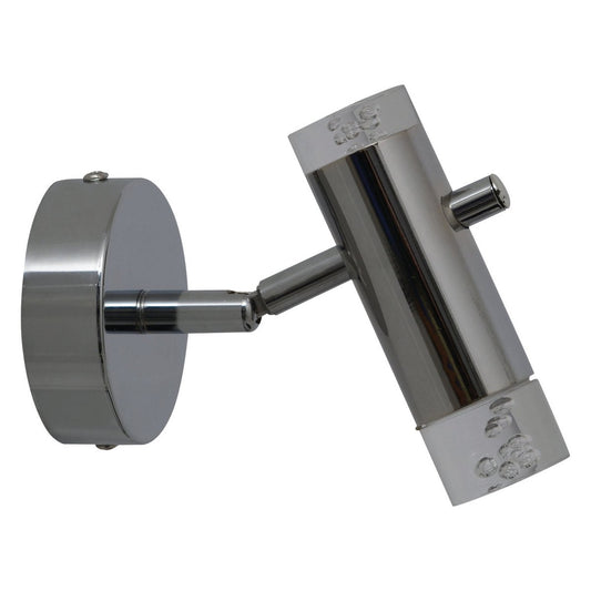 LED -plafondlicht "Garda" 15,5 cm lang, met geïntegreerde LED's, gemaakt van chroom -gekleurd metaal en acryl