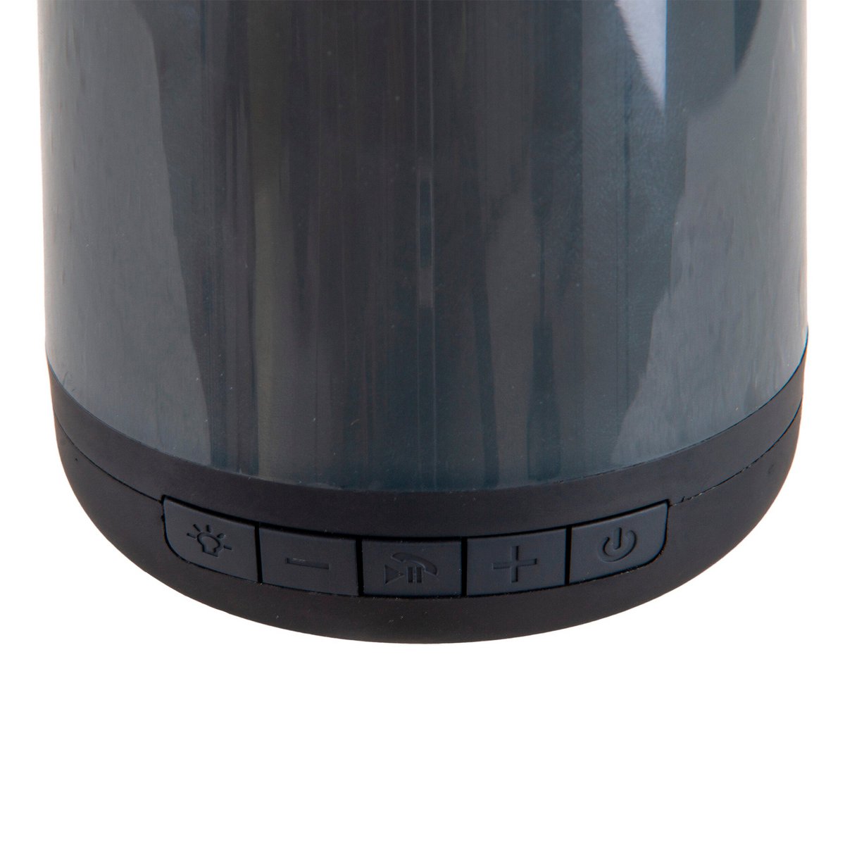 LED -tafellicht met BT -luidspreker "Festa" voor buitenruimte gemaakt van zwart plastic met geïntegreerde LED's, 18 cm hoog