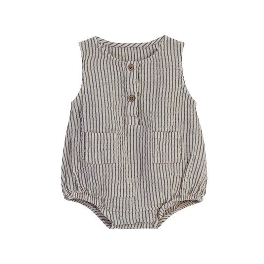 OrganicEra organische mousseline bloeier romper, grijs