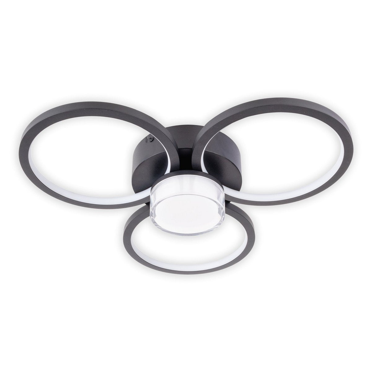 LED -plafondlicht "CIMO" gemaakt van zwart metaal en plastic, Ø Ca.