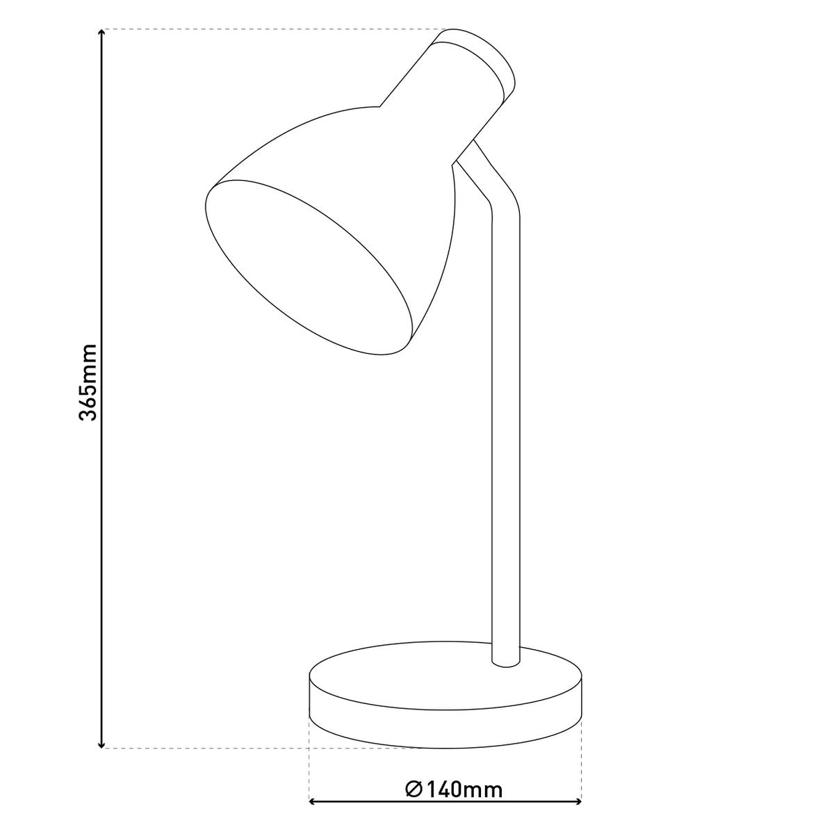 "Marie" bureaulamp gemaakt van metaal en hout, E14, zwart, 36,5 cm hoog