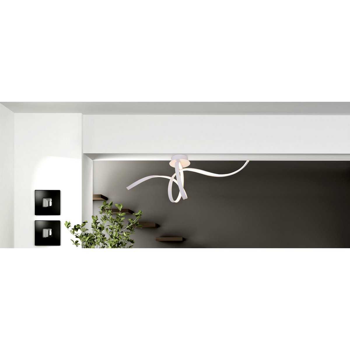 LED -plafondlamp L: 120 cm Wit "Odrive"