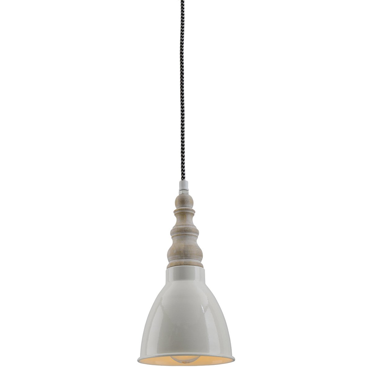 Metal hanglamp "Delhi" retro klassiek gemaakt van metaal en natuurlijke materialen in beige, e27