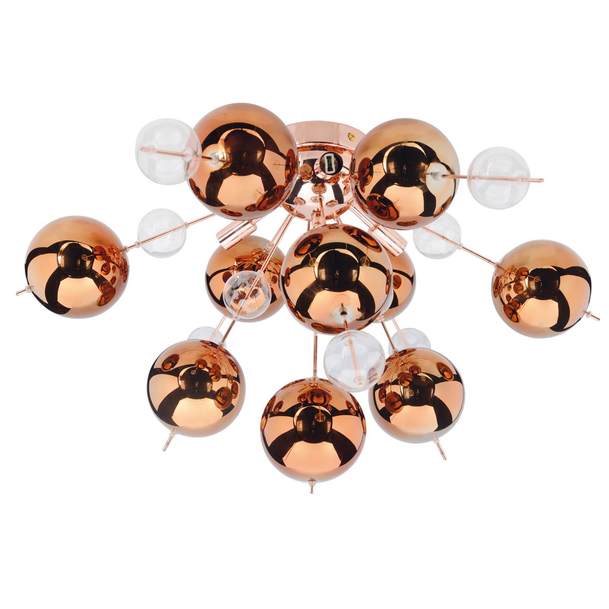 Plafondlicht "explosie" metaal en glas, G9 -versies, plafondlamp voor eetkamer, woonkamer, gang of kantoor, Ø57 cm