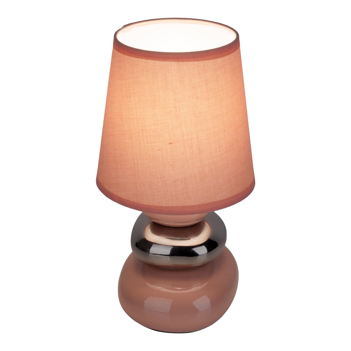 Keramische tafellamp "Stoney" Pink - Classical - Table Lamp - - Rosé/Salmon - E14 - Geen informatie