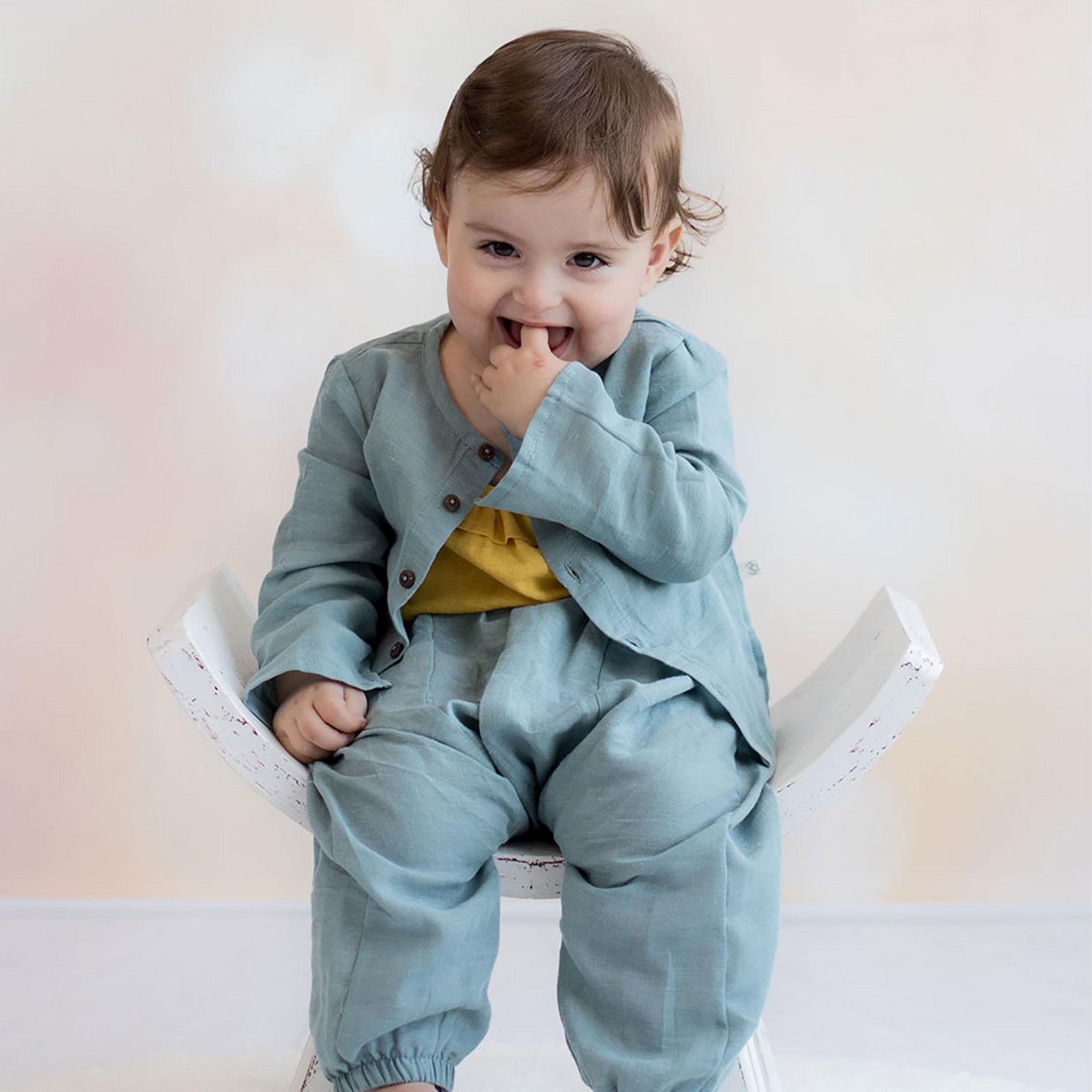 OrganicEra babyjack van biologische hennep, blauw