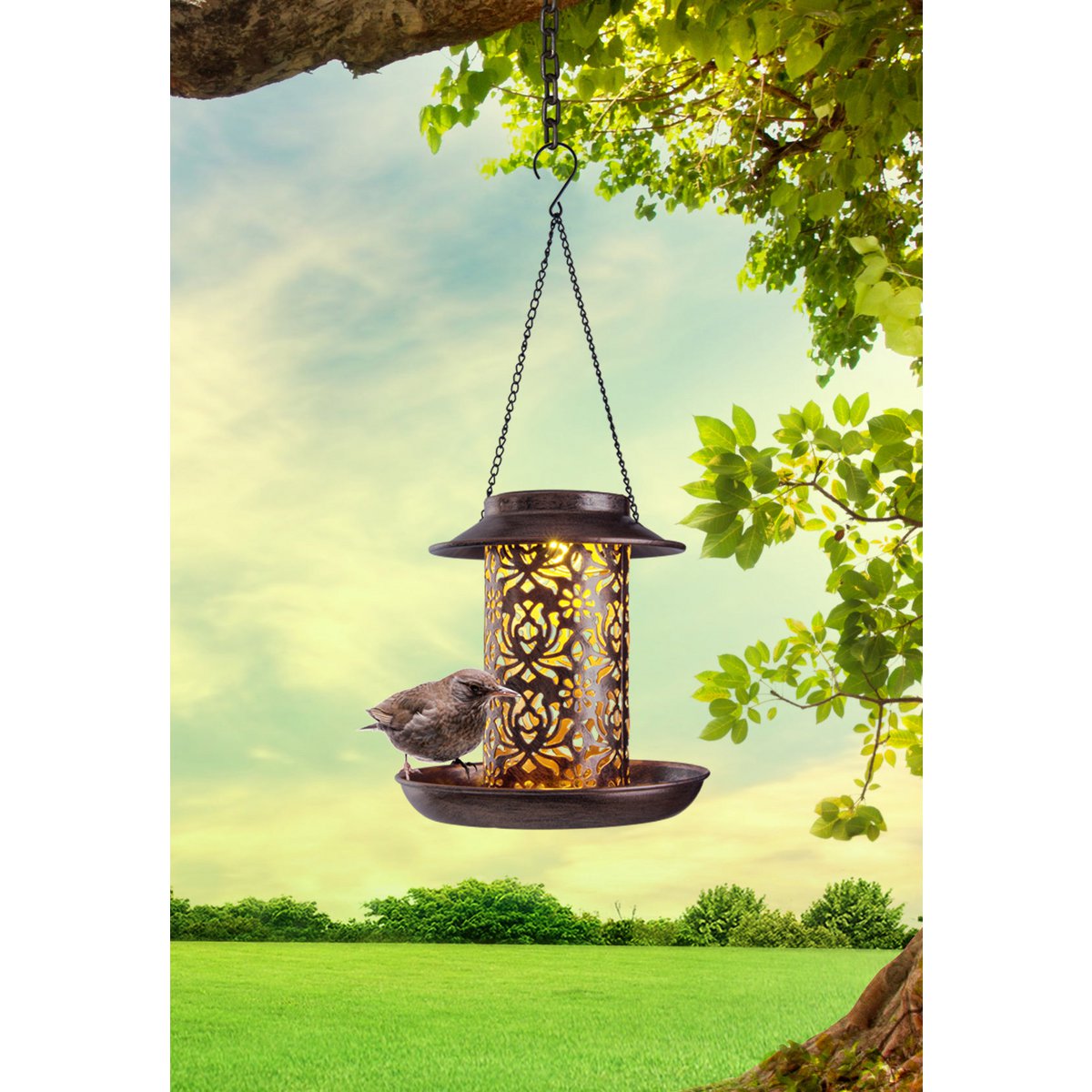 LED Solar Lamp "Helga", voor buiten, decoratie - metaal en plastic, in Altonsing, met geïntegreerde LED