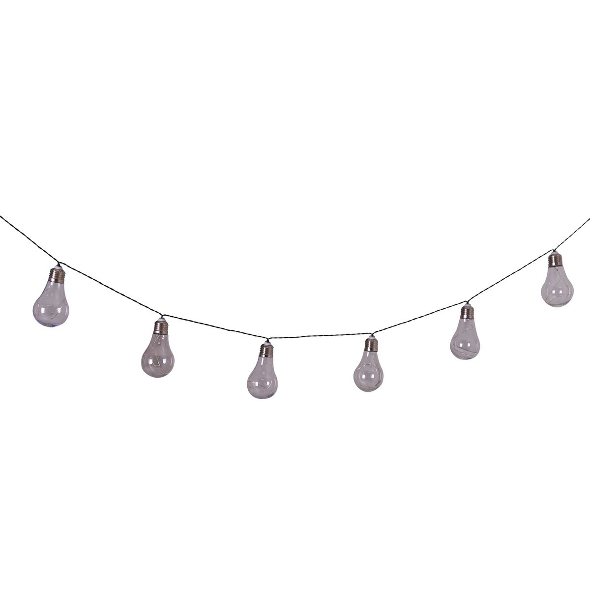LED/zonne -lichte keten "gloeilamp", voor buiten, plastic lichte keten, helder/transparant, met geïntegreerde LED