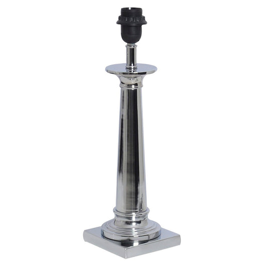 Voet tafellicht "Fulcrum", 35 cm hoog gemaakt van chroomkleurig metaal, E27