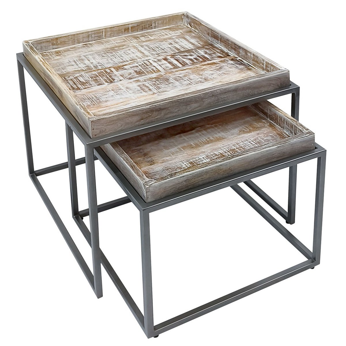 Salontafel 2 set vierkant metalen frame van Seattle