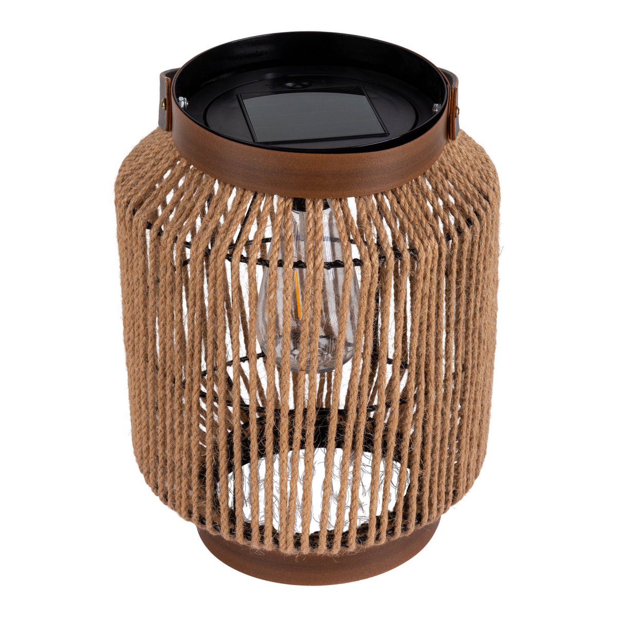 LED zonnelamp "Korbiniaanse" decoratie voor het buitengebied gemaakt van metaal, plastic en snoer in de natuur, met stevig ingebouwde LED's.