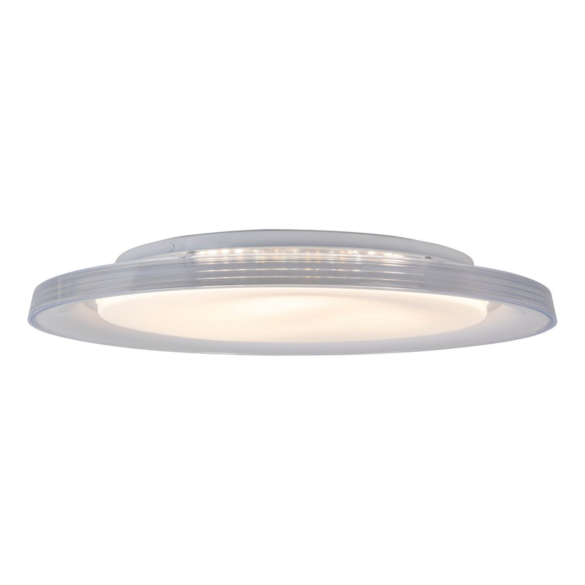 LED-plafondlicht "Claire" Ø 50,5 cm, 7,5 cm hoog, metaal en plastic in wit, geïntegreerde LED, 1600 lm, dimable, CCT-functie, 3000-5000 K, nachtlichtfunctie
