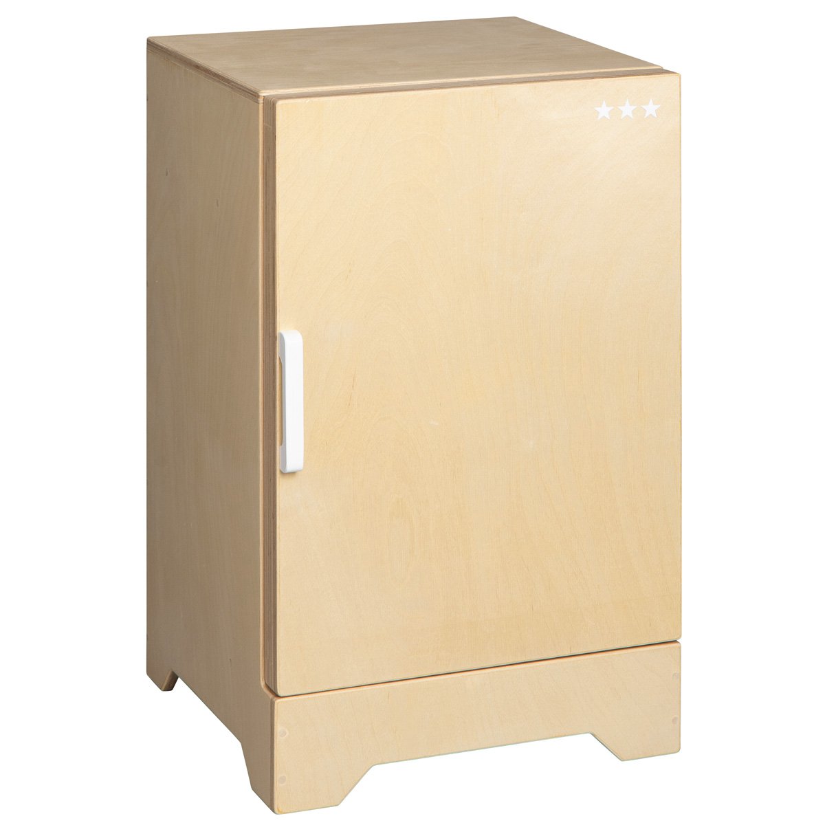 Van Dijk Toys houten speelgoed koelkast - Naturel met wit (Kinderopvang kwaliteit)