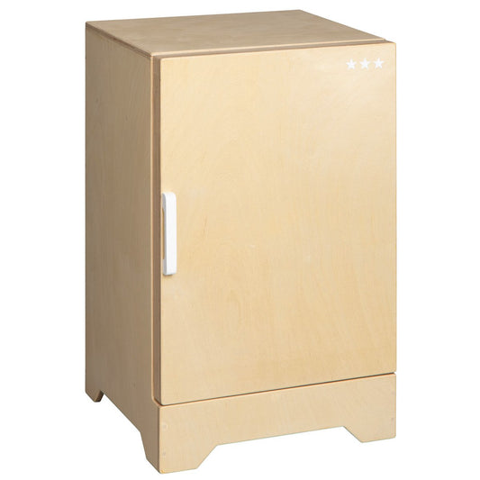 Van Dijk Toys houten speelgoed koelkast - Naturel met wit (Kinderopvang kwaliteit)