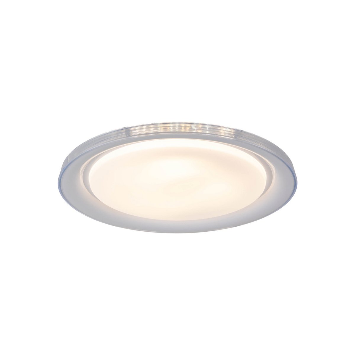 LED-plafondlicht "Claire" Ø 50,5 cm, 7,5 cm hoog, metaal en plastic in wit, geïntegreerde LED, 1600 lm, dimable, CCT-functie, 3000-5000 K, nachtlichtfunctie