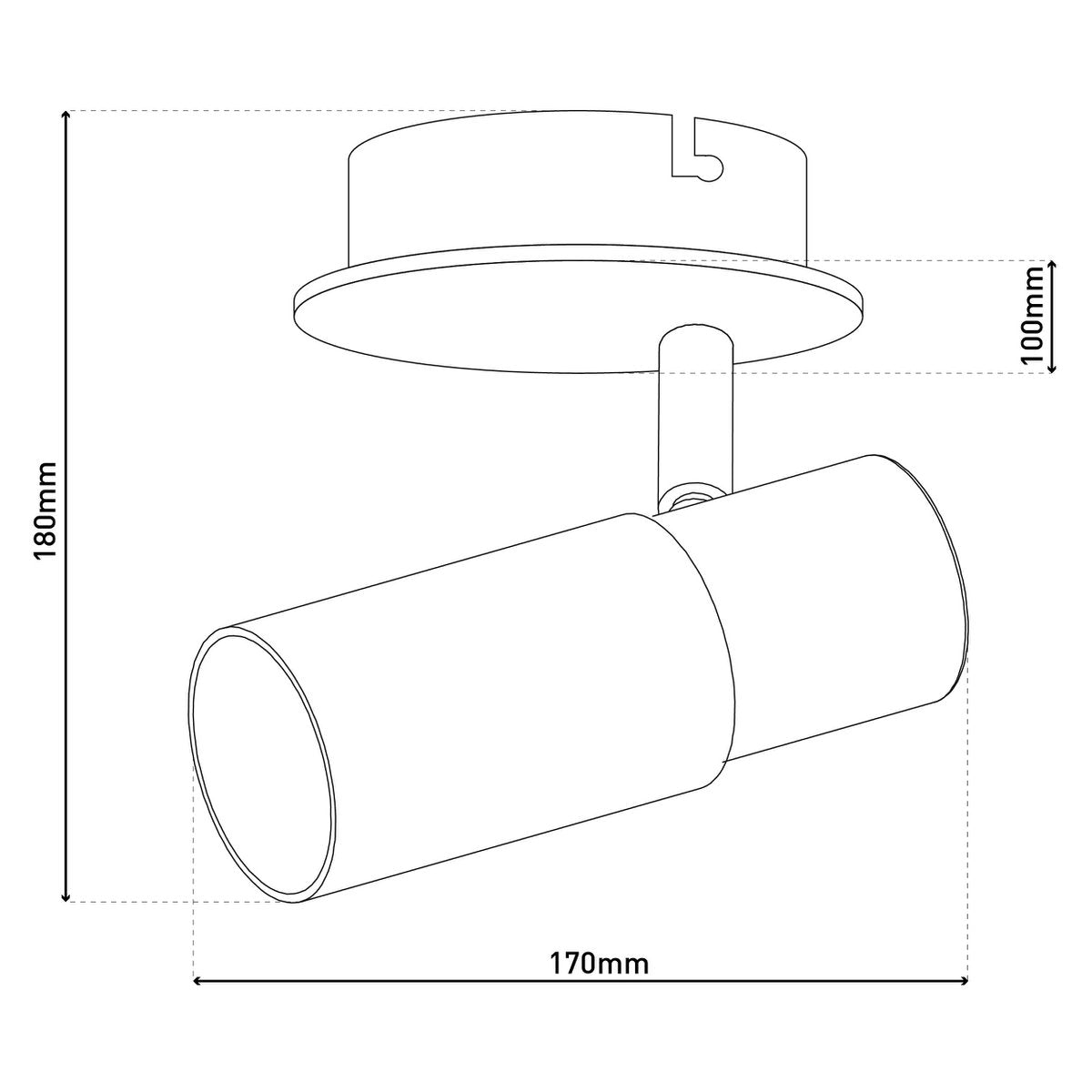1er Wall-U. Plafondspot "Todtnau", metaal, hout en plastic, E14,