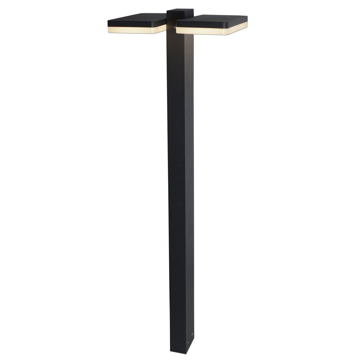 LED Buitenbasis "Clair", gemaakt van metaal in antraciet, met geïntegreerde LED