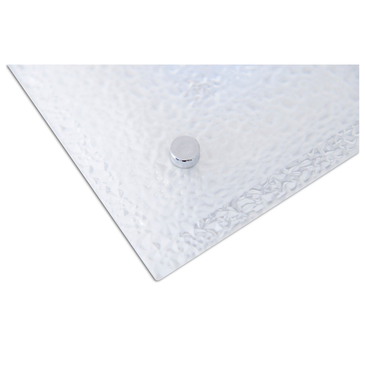 LED-plafondlamp met kristaloptica "Leeds", zijlengte 25 cm, gemaakt van chroomkleurig metaal en helder, gestructureerd glas, geïntegreerde LED's, warm wit