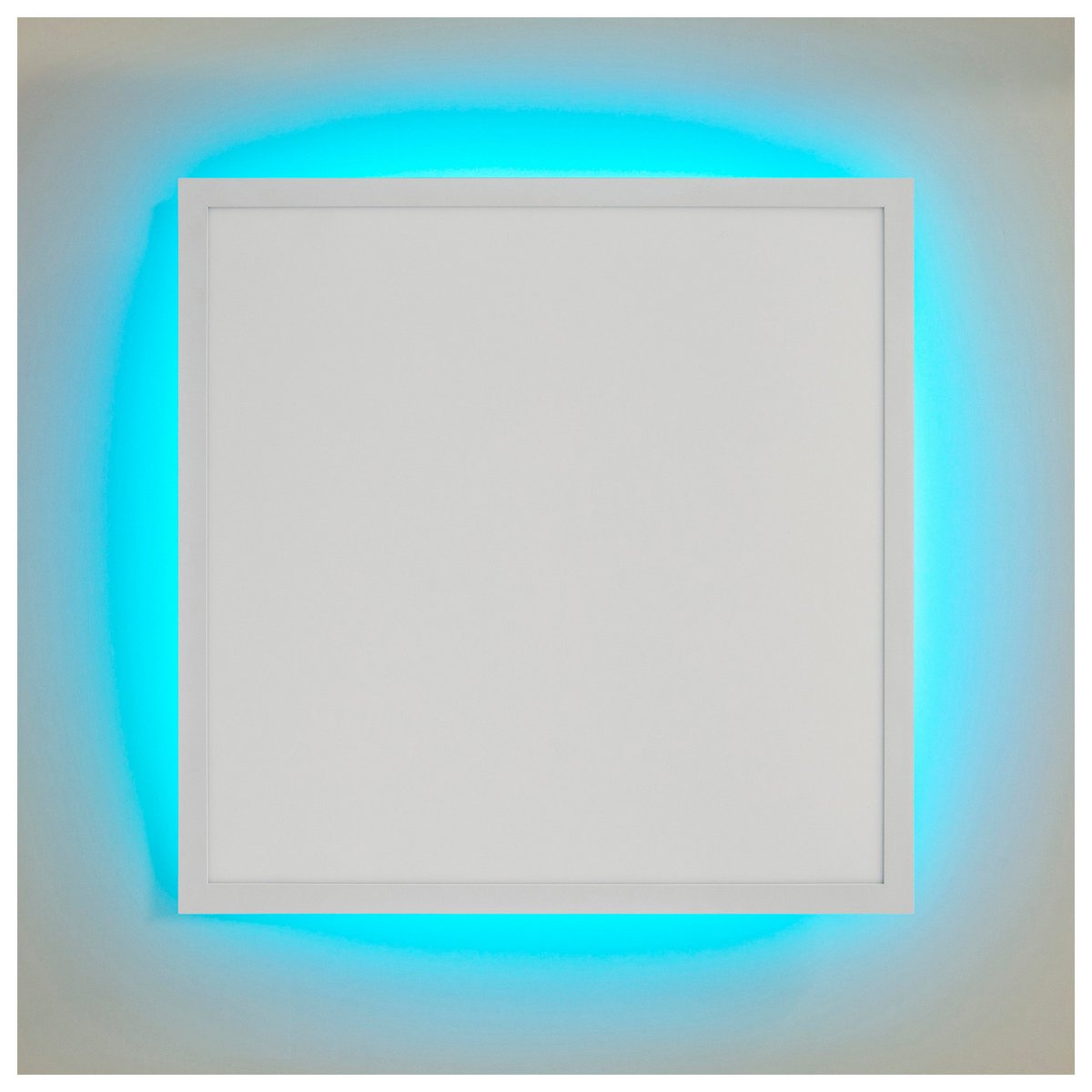 Smart Home LED -achtergrondverlichting Paneel zijlengte 45 cm, veel functies, transportlamp gemaakt van metaal en plastic, geïntegreerde LED's