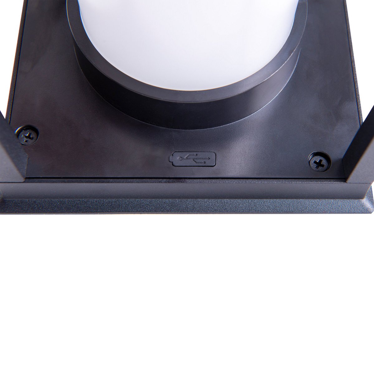 LED -camping/plintlamp H: 28 cm, voor buiten, plintlamp - metaal en plastic in het zwart, met geïntegreerde LED